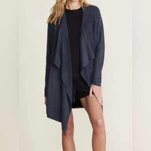 Barefoot Dreams Bamboo CozyChic Lite Indigo Cardigan Sweater Women S/M